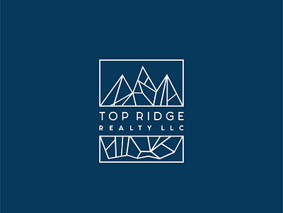TOP RIDGE branding logo mountain peak vector