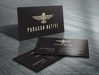 PARAGON NATIVE bird branding businesscard design logo native print