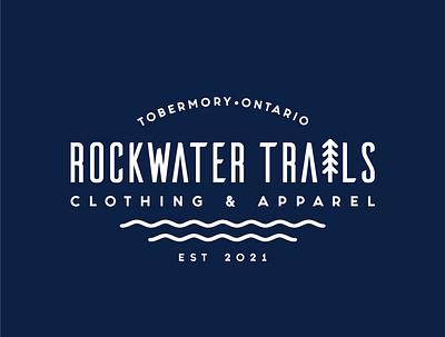 RockwaterTrails logo typography vector