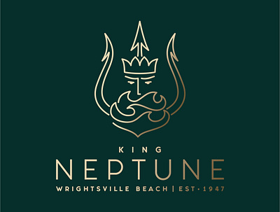 king neptune branding illustration logo