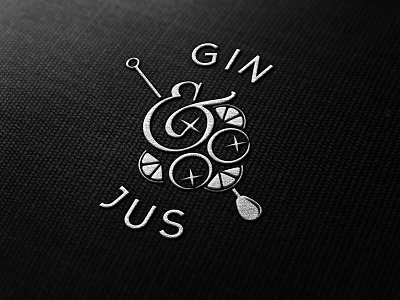 Gin&Jus. USA branding logo vector