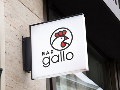 GALLO bar chiken design grill logo vector