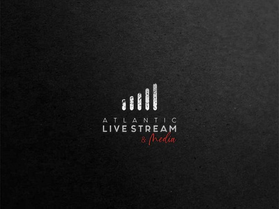 Atlantic LIVE STREAM & Media branding logo typography vector