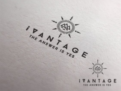 iVANTAGE branding logo typography vector