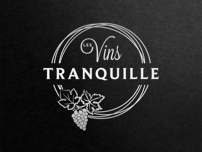 Les Vins Tranquille, France branding logo typography