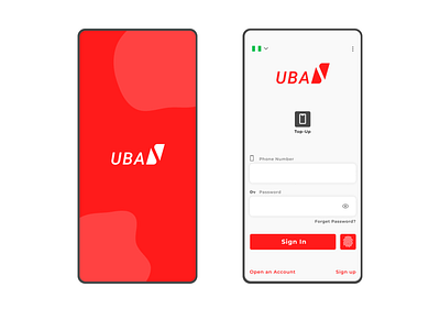 Redesigned UBA mobile app animation app design flat graphic design illustration typography ui
