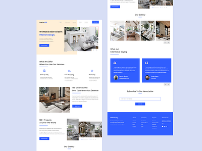 InteriorLog | Interior Landing page UI design animation app flat icon illustration typography ui ux web website