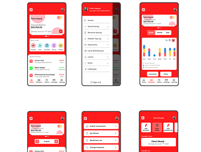 UBA app redesign animation app design flat graphic design illustration ui ux