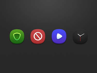 Icons 3 clock do not disturb icon security center video
