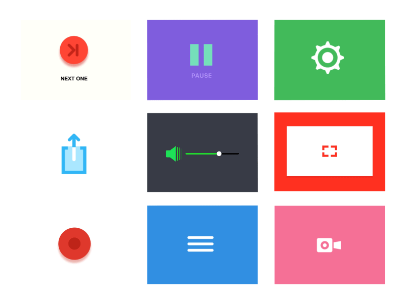 Animated Icons / Principle Freebie animation icons menu open pause play prd principle setting share video volume