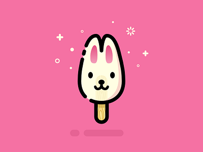 rabbit ice cream ice ice cream illustrations pink rabbit