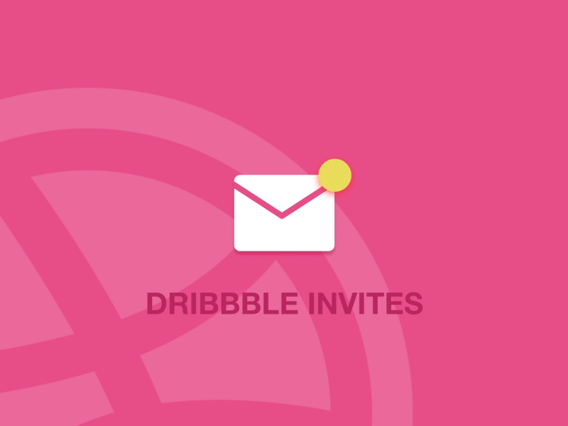 2x Invites dribbble invitation invite invites pink