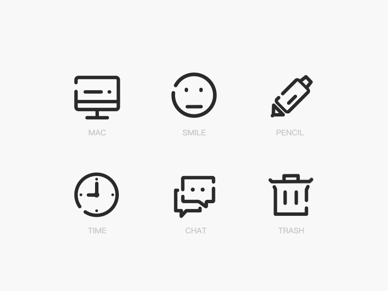 Office day / icons / animation animation chat icons mac office pencil smile time trash