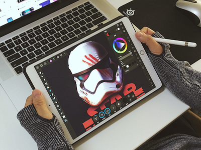 Bloody Stormtrooper 💉 affinity affinity photo bloody illustration ipad mask star wars stormtrooper
