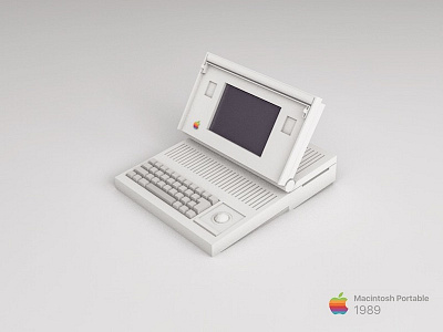 Macintosh Portable apple c4d computer low poly mac nostalgia