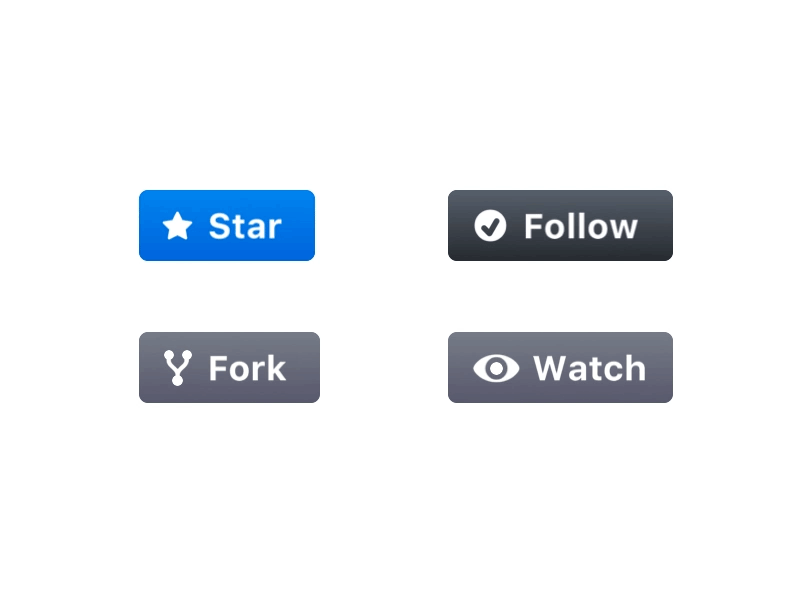 Star & Follow & Fork & Watch /Icon /Motion