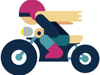 Speeding Bike design illustration vector