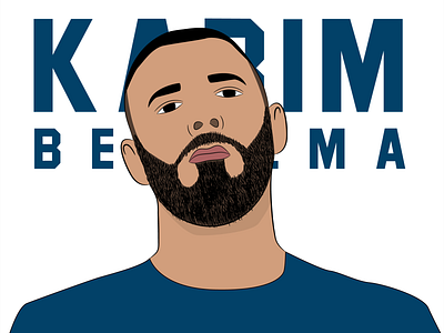 Football Illustration - Karim Benzema