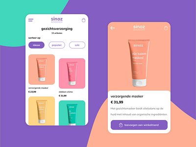 Experiment | Sinoz beauty design ecommerce logo mobile ui uiux ux