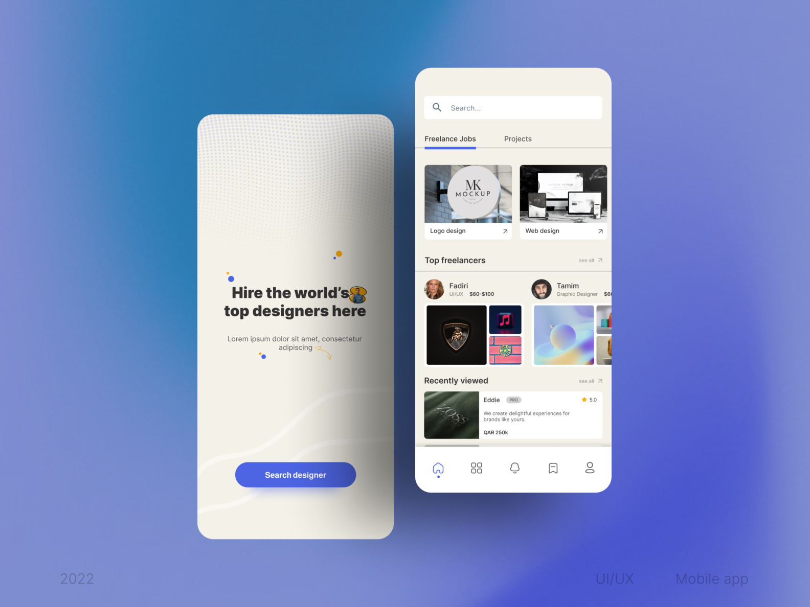 Freelance marketplace UI/UX by Ilyas doodler on Dribbble
