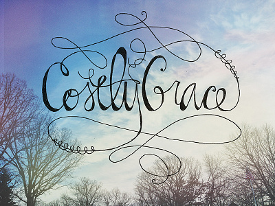 Costly Grace design draw hand lettering sketch type typography