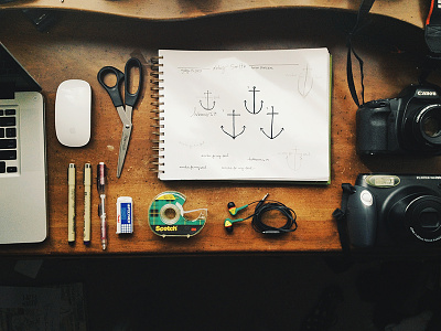 My Workspace design desk drawing film free hand hand lettering mac micron photography photoshop type typography