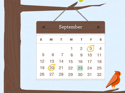 Wood Calendar