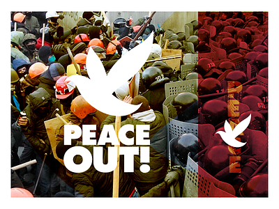 PEACE OUT! Postcard Exploration design illustration peace