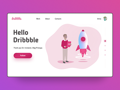 Hello Dribbble design ui ux web