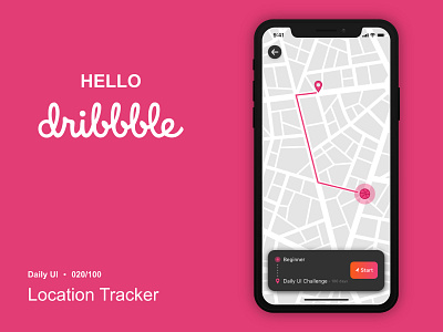 Hello Dribble! / Daily UI 020 Location Tracker