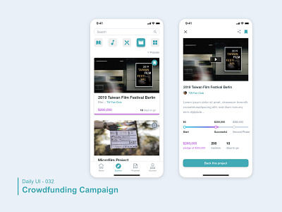 Daily UI 032 Crowdfunding Campaign campaign crowdfunding dailyui 032 dailyui 100