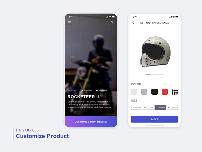 Daily UI 033 Customize Product customize customize product daily 033 dailyui100