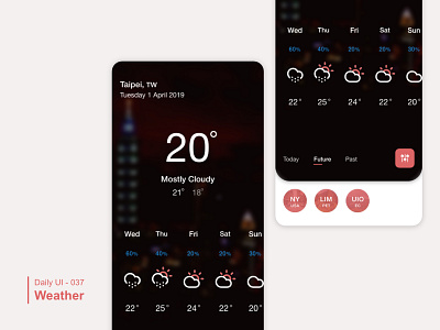 Daily UI 037 Weather dailyui 037 dailyui100 weather