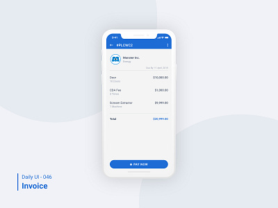 Daily UI 046 Invoice dailyui 046 dailyui100 invoice