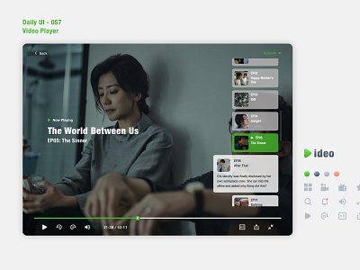 Daily UI 057 Video Player dailyui 057 dailyui100 videoplayer