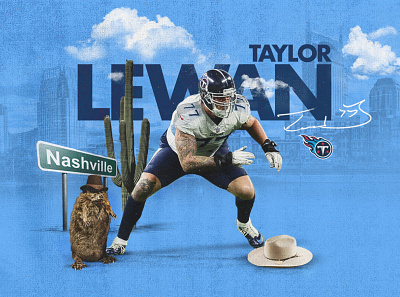Titans Taylor Lewan Social Graphic beaver concept football nfl social media tennessee titans