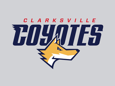 Clarksville Coyotes Rebrand Project baseball identity design logo design sports design type design