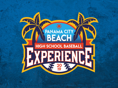 Baseball Event logo ae armada baseball event florida lemon milk logo palm trees panama city