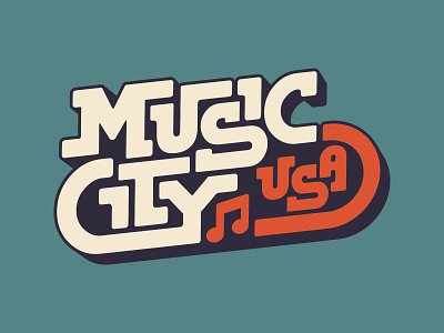 Nashville Lettering Concept illustration lettering music nashville tennessee typography wordmark