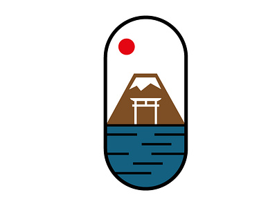 JAPAN design flat icon illustration illustrator minimal vector