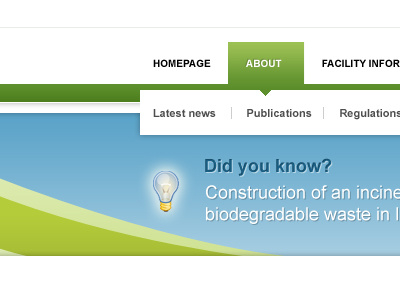 Biodegradation blue design green web
