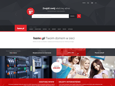 Home.pl homepage makover design homepage landing page logo redesign concept typography ux