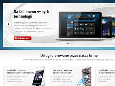 IT company website banner clean it slider web design