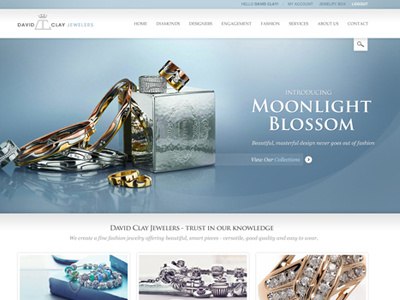 Jeweler Store big photo homepage jeweler jewelry layout web design