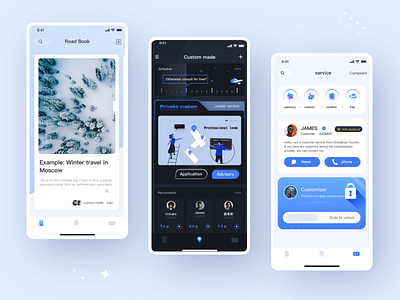 Customized travel interface app design ui