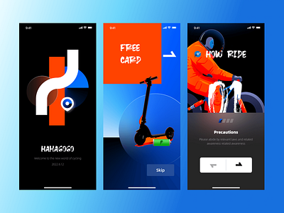 Shared Scooter UI app mobile scooter ui