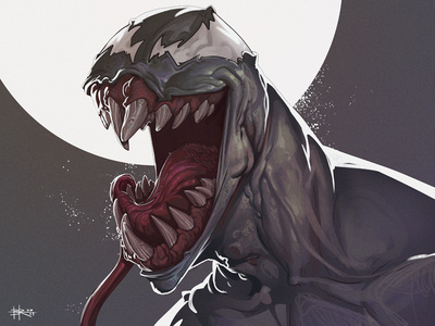 Venom cintiq dark digital art digital painting fanart illustration photoshop venom