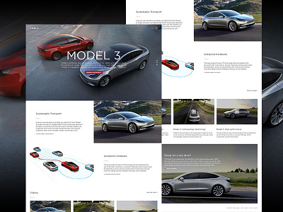 Tesla Web Design Concept cars design flat landing landing page layout minimal page ui user interface webdesign website