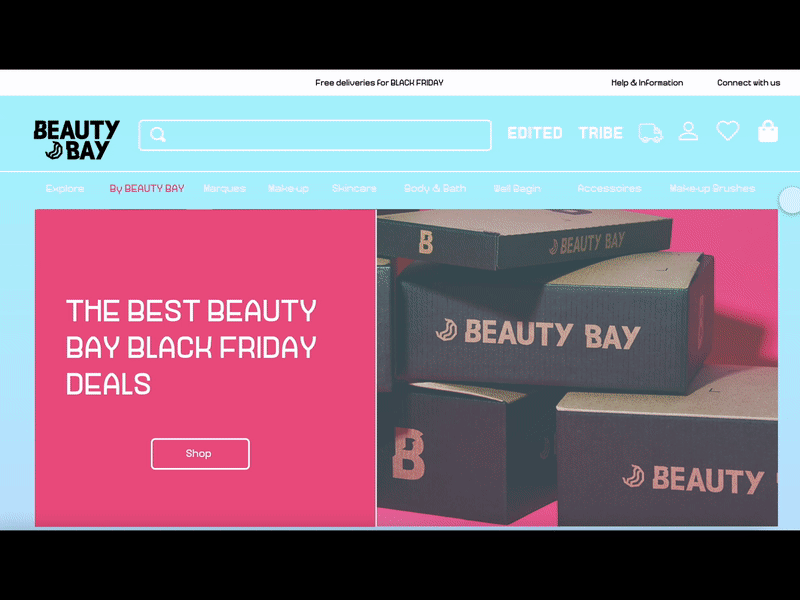 Beauty Bay UI adobe xd adobexd beautybay branding design redesign redesigned ui web web design webdesign website