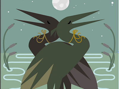 Heron illustration vector